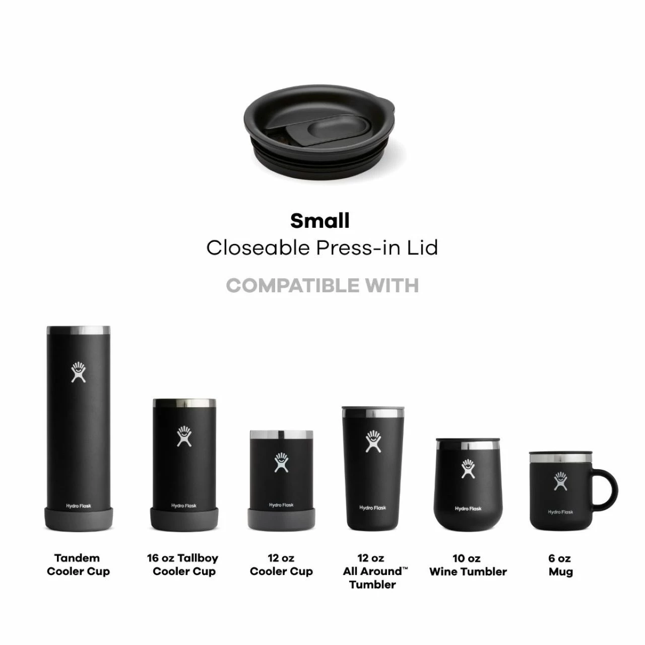Hydro Flask Small Closeable Press-In Lid 2 Hydro Flask Small Closeable Press-In Lid - Image 2